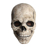 Maxbell Skull mask Movable Mouth Full Face Scary for Adult Masquerade Outdoor Gray