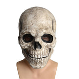 Maxbell Skull mask Movable Mouth Full Face Scary for Adult Masquerade Outdoor Gray