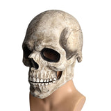 Maxbell Skull mask Movable Mouth Full Face Scary for Adult Masquerade Outdoor Gray