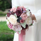Maxbell Artificial Bridal Wedding Holding Bouquets for Anniversary Wedding Party
