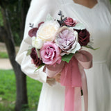 Maxbell Artificial Bridal Wedding Holding Bouquets for Anniversary Wedding Party