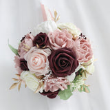 Maxbell Bridal Bouquet Handmade Silk Flower for Home Décor Valentine'S Day Church