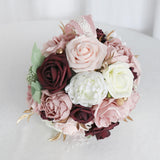 Maxbell Bridal Bouquet Handmade Silk Flower for Home Décor Valentine'S Day Church
