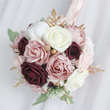 Maxbell Bridal Bouquet Handmade Silk Flower for Home Décor Valentine'S Day Church