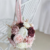 Maxbell Bridal Bouquet Handmade Silk Flower for Home Décor Valentine'S Day Church