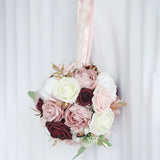 Maxbell Bridal Bouquet Handmade Silk Flower for Home Décor Valentine'S Day Church