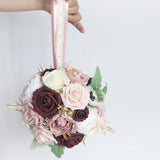 Maxbell Bridal Bouquet Handmade Silk Flower for Home Décor Valentine'S Day Church