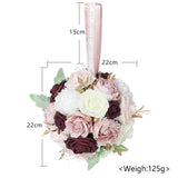 Maxbell Bridal Bouquet Handmade Silk Flower for Home Décor Valentine'S Day Church