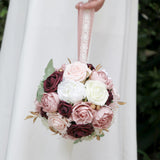 Maxbell Bridal Bouquet Handmade Silk Flower for Home Décor Valentine'S Day Church