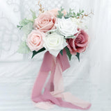 Maxbell Artificial Bridal Bouquet Wedding Bouquet for Photo Prop Ceremony Bridesmaid