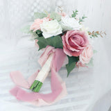 Maxbell Artificial Bridal Bouquet Wedding Bouquet for Photo Prop Ceremony Bridesmaid