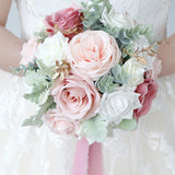 Maxbell Artificial Bridal Bouquet Wedding Bouquet for Photo Prop Ceremony Bridesmaid