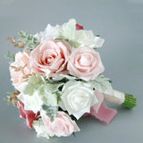 Maxbell Artificial Bridal Bouquet Wedding Bouquet for Photo Prop Ceremony Bridesmaid