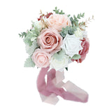 Maxbell Artificial Bridal Bouquet Wedding Bouquet for Photo Prop Ceremony Bridesmaid