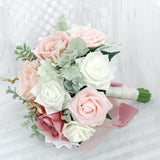 Maxbell Artificial Bridal Bouquet Wedding Bouquet for Photo Prop Ceremony Bridesmaid