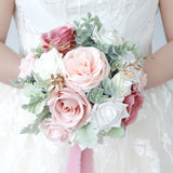 Maxbell Artificial Bridal Bouquet Wedding Bouquet for Photo Prop Ceremony Bridesmaid