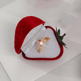 Maxbell Ring Storage Box Portable Fashion Clamshell Style for Wedding Birthday