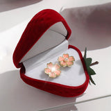 Maxbell Ring Storage Box Portable Fashion Clamshell Style for Wedding Birthday