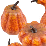 Maxbell Foam Pumpkins DIY Decoration Simulation Halloween for Dining Table  8pcs Yellow