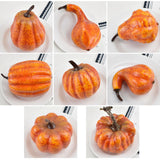 Maxbell Foam Pumpkins DIY Decoration Simulation Halloween for Dining Table  8pcs Yellow