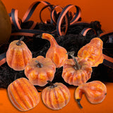 Maxbell Foam Pumpkins DIY Decoration Simulation Halloween for Dining Table  8pcs Yellow