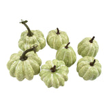 Maxbell Foam Pumpkins DIY Decoration Simulation Halloween for Dining Table 7pcs Light Green