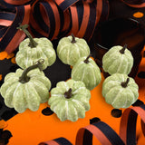 Maxbell Foam Pumpkins DIY Decoration Simulation Halloween for Dining Table 7pcs Light Green