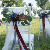 Maxbell Chair Back Artificial Wedding Decorations for Wedding Celebration red