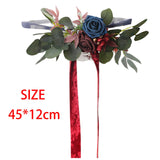 Maxbell Chair Back Artificial Wedding Decorations for Wedding Celebration red