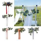 Maxbell Chair Back Artificial Wedding Decorations for Wedding Celebration red