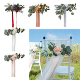 Maxbell Chair Back Artificial Wedding Decorations for Wedding Celebration red