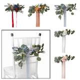 Maxbell Chair Back Artificial Wedding Decorations for Wedding Celebration red