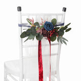 Maxbell Chair Back Artificial Wedding Decorations for Wedding Celebration red
