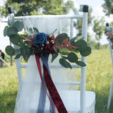 Maxbell Chair Back Artificial Wedding Decorations for Wedding Celebration red