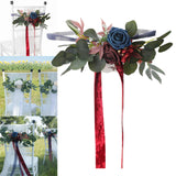 Maxbell Chair Back Artificial Wedding Decorations for Wedding Celebration red