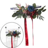 Maxbell Chair Back Artificial Wedding Decorations for Wedding Celebration red