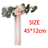 Maxbell Chair Back Artificial Wedding Decorations for Wedding Celebration pink