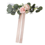 Maxbell Chair Back Artificial Wedding Decorations for Wedding Celebration pink