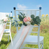 Maxbell Chair Back Artificial Wedding Decorations for Wedding Celebration pink