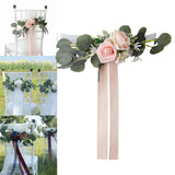 Maxbell Chair Back Artificial Wedding Decorations for Wedding Celebration pink