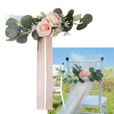 Maxbell Chair Back Artificial Wedding Decorations for Wedding Celebration pink