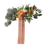 Maxbell Chair Back Artificial Wedding Decorations for Wedding Celebration orange