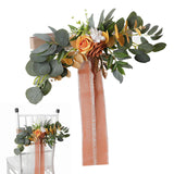 Maxbell Chair Back Artificial Wedding Decorations for Wedding Celebration orange