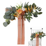 Maxbell Chair Back Artificial Wedding Decorations for Wedding Celebration orange