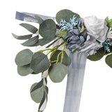 Maxbell Chair Back Artificial Wedding Decorations for Wedding Celebration blue