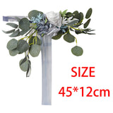 Maxbell Chair Back Artificial Wedding Decorations for Wedding Celebration blue