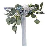 Maxbell Chair Back Artificial Wedding Decorations for Wedding Celebration blue