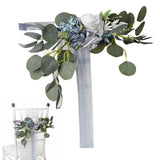 Maxbell Chair Back Artificial Wedding Decorations for Wedding Celebration blue