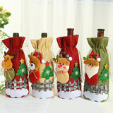 Maxbell Christmas Bottle Gift Bags Washable Reusable for Housewarming Gift Home Santa claus