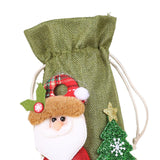 Maxbell Christmas Bottle Gift Bags Washable Reusable for Housewarming Gift Home Santa claus